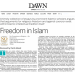 Pakistan’s Daily Dawn Newspaper Reviews No Compulsion in Religion